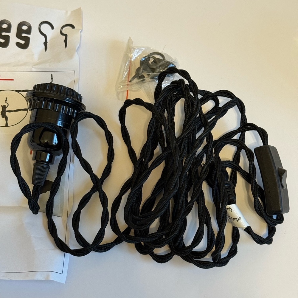 Ashland Shimmer Lights Creative Collection 15 Ft Light Cord Black Indoor Minimal